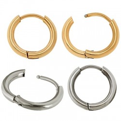 Stainless Steel 304 Σκουλαρίκι Κρίκος 24-20mm/2mm