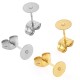 Clous d'oreilles disque 8mm en Acier Inoxydable 304