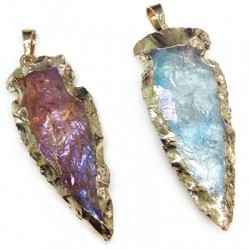 Pendentif avec Cristal Geodes 24x38mm