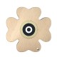 Wooden & Plexi Acrylic Lucky Deco Clover w/ Evil Eye 100mm