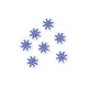 Plexi Acrylic Lucky Flatback Snowflake 15mm