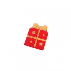 Wooden Lucky Charm Gift w/ Bow & Stars 20x25mm