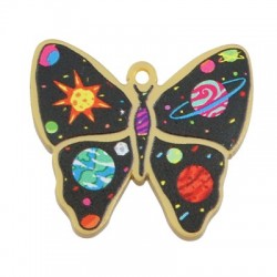 Plexi Acrylic Pendant Butterfly Space 33x30mm