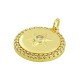 Μεταλλικό Μπρούτζινο Μοτίφ Στρογγυλό Αστέρι με Ζιργκόν 15mm