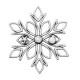 Zamak Lucky Pendant Snowflake 65mm