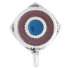 999° Silver Antique Plated/Chocolate/Cerulean