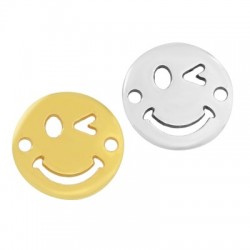 Zamak Connector Round Smile Face 15mm