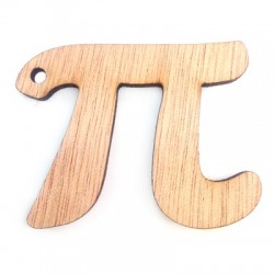 Ξύλινο Μοτίφ Γράμμα "π" 52x39mm