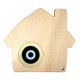 Ξύλινο &Πλέξι Ακρυλικό Επιτραπέζιο Σπίτι Μάτι Γούρι120x100mm