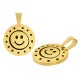 Stainless Steel 304 Charm Round Smile Face 15mm (Ø1.2mm)