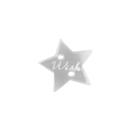 Plexi Acrylic Connector Star "Wish" 22mm