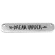 Brass Tag with Engraved Dream Harder 35x6mm (Ø 1.2mm)