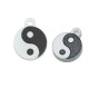 Plexi Acrylic Charm Round Yin & Yang 18x11mm