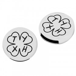 Zamak Slider Round "LUCK" 18mm Ø2.5x10.5mm