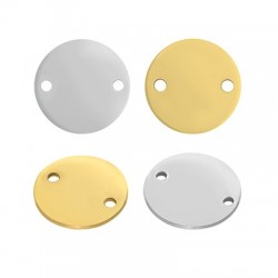 Stainless Steel 304 Connector Round 12mm/0.8mm Ø1.5mm