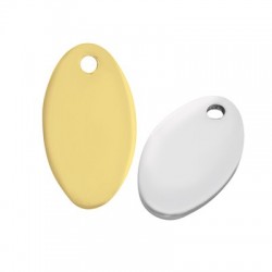 Stainless Steel 304 Charm Oval 8x14mm/0.8mm Ø1.3mm