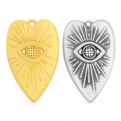 Zamak Pendant Heart Eye SS20 settings 25x39mm (Enameling)