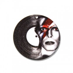 Plexi Acrylic Painted Pendant Record David Bowie 40mm