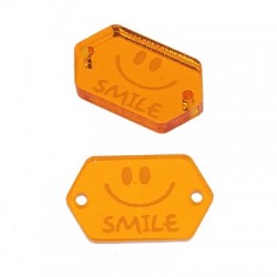 Connettore in Pllexi Acrilico Esagono "SMILE" 20x12mm