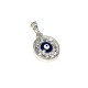 Colgante de Plata 925 Redondo Swarovski con Ojo 10.5x16mm