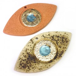 Enamel Ceramic Pendant Eye 96x48mm (Ø3.2mm)