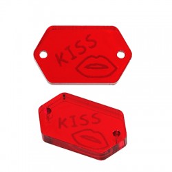 Πλέξι Ακρυλικό Στοιχείο Εξάγωνο "KISS" για Μακραμέ 20x12mm