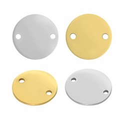 Stainless Steel 304 Connector Round 15mm/0.8mm Ø1.5mm