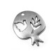 Pendentif Grenade en Métal/Zamac, 42x35mm