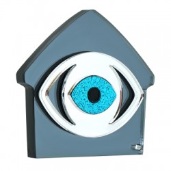 Plexi Acrylic Lucky Deco House w/ Evil Eye 100x93mm