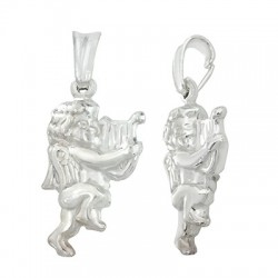 Charm ange avec Harpe en Argent 925 20 x 11 mm