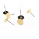 Clous d'oreilles en Métal/Laiton avec disque 10mm (longueur 12 mm)