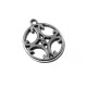 Zamak Charm Round Cross 22mm