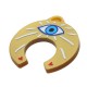 Plexi Acrylic Lucky Pendant Horseshoe w/Evil Eye &Heart 40mm