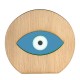 Wooden w/ Plexi Acrylic Deco Round w/ Evil Eye 80x73mm