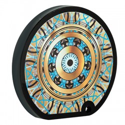 Plexi Acrylic Lucky Deco Round w/ Evil Eye 80x75mm