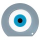 Plexi Acrylic Deco Round w/ Evil Eye 100x80mm