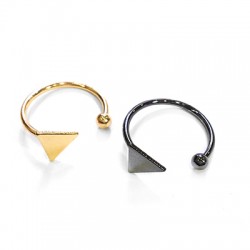 Brass Ring Triangle and Ball 20mm