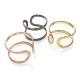 Anillo de Metal Latón Ajustable Doble 21mm