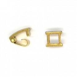 Brass Clasp Set 6.6x7.2mm+10.3x3.5mm