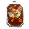 Rhodium/Rouge multicolore