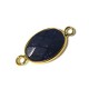 Monture Ovale en Laiton 13 x 18 mm avec Pierre de Sable Bleue