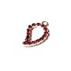 Rhinestone Leaf 12x18mm