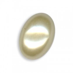 Perle ABS Cabochon à dos plat Ovale 18 x 25 mm