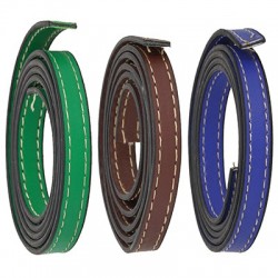Cordón de Cuero Artificial Plano Cosido 10x2mm