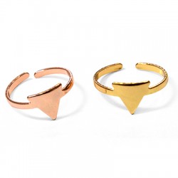 Brass Finger Ring Triangle 19mm