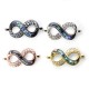 Brass Pendant with Zircon 18x11mm