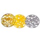 Pendente in Ottone Rotondo Cuori Tagliato con Laser 44mm
