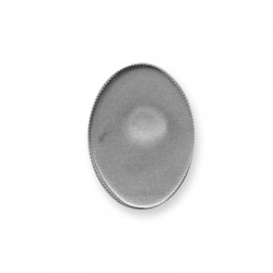 Μεταλλικό Μπρούτζινο Δαχτυλίδι Οβάλ με Υποδοχή 36x26mm/3.5mm