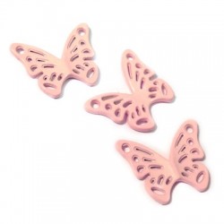 Breloque Papillon en Zamak Peint 19.5 x 15 mm