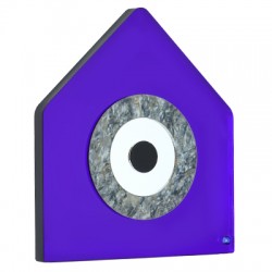 Plexi Acrylic Lucky Deco House w/ Evil Eye 106x120mm